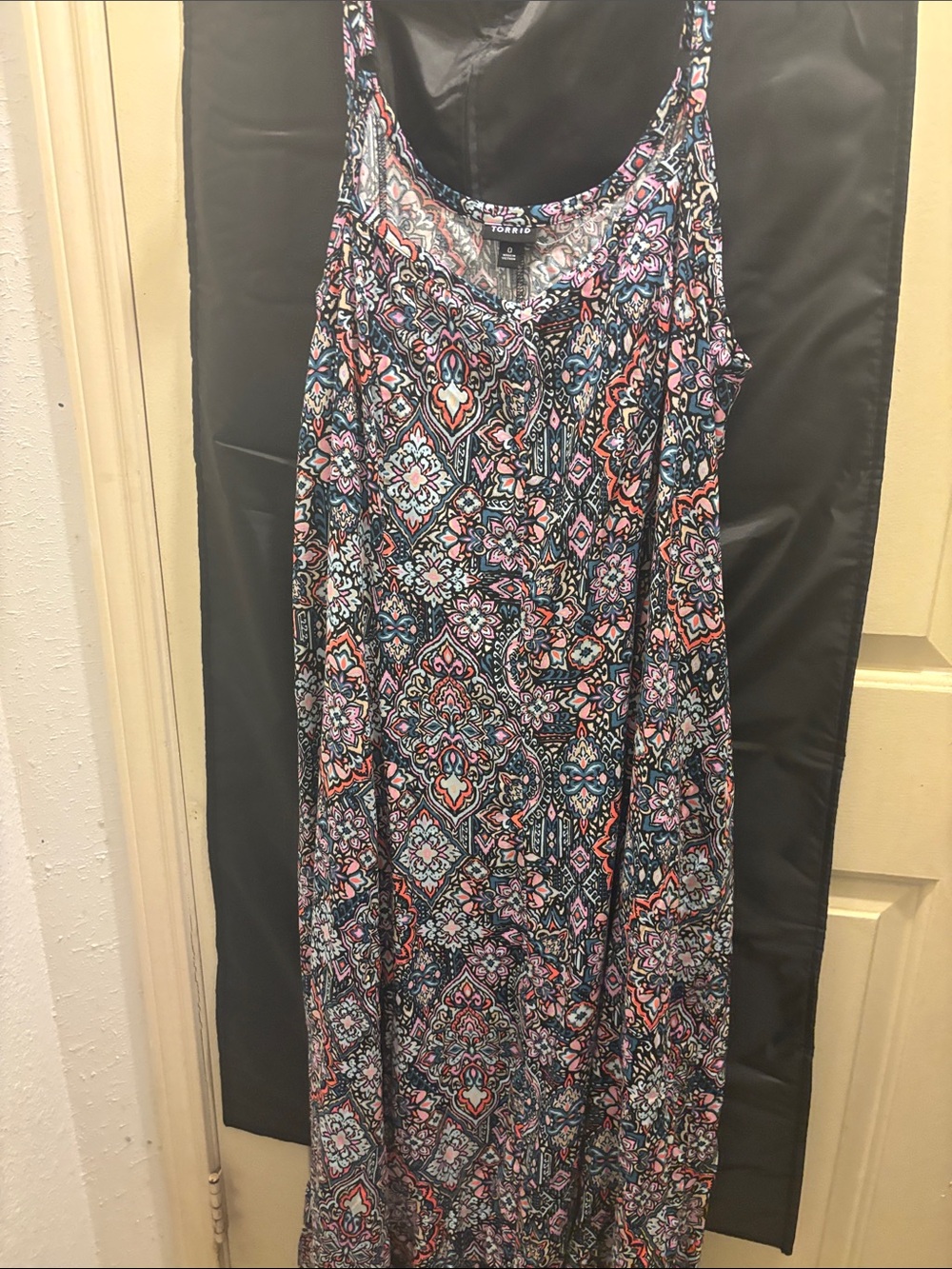 torrid Navy, Coral & Pink Medallion Print Maxi Dress
